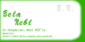 bela nebl business card